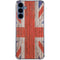 United Kingdom Flag Dark Wood Galaxy A35 5G Clear Case