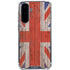 United Kingdom Flag Dark Wood Galaxy A36 5G Clear Case