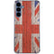 United Kingdom Flag Dark Wood Galaxy A55 5G Clear Case