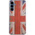 United Kingdom Flag Dark Wood Galaxy A55 5G Clear Case