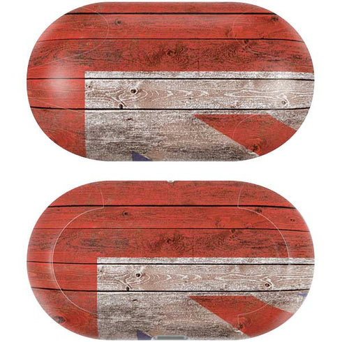 United Kingdom Flag Dark Wood Galaxy Buds Plus Skin