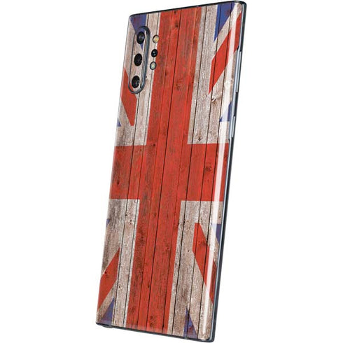 United Kingdom Flag Dark Wood Galaxy Note 10 Plus Skin