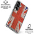 United Kingdom Flag Dark Wood Galaxy S26 Plus Clear Case