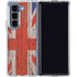 United Kingdom Flag Dark Wood Galaxy Z Fold5 5G Clear Case