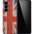 United Kingdom Flag Dark Wood Galaxy Z Fold5 5G Skin