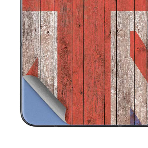 United Kingdom Flag Dark Wood Galaxy Z Fold5 5G Skin