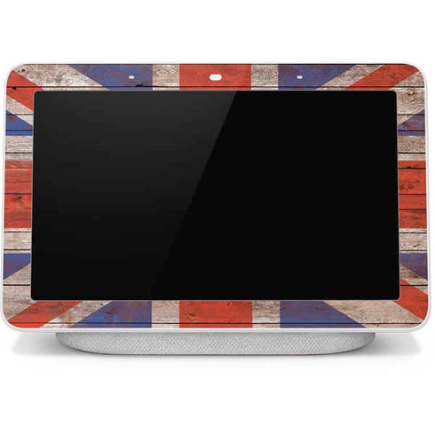 United Kingdom Flag Dark Wood Google Home Hub Skin