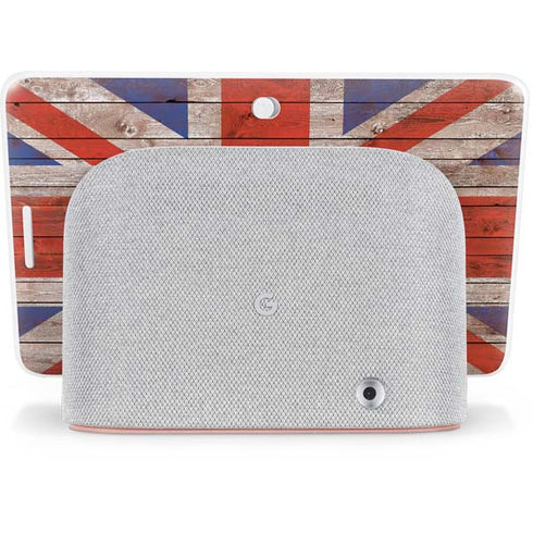 United Kingdom Flag Dark Wood Google Home Hub Skin