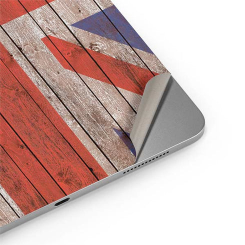 United Kingdom Flag Dark Wood Apple iPad Air Skin