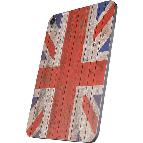 United Kingdom Flag Dark Wood Apple iPad Mini Skin