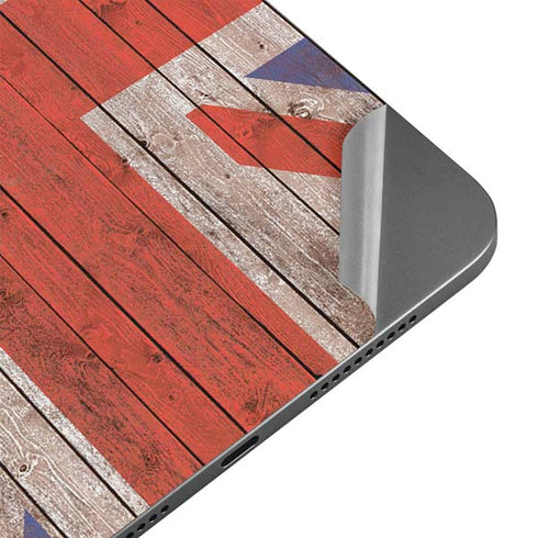 United Kingdom Flag Dark Wood Apple iPad Mini Skin