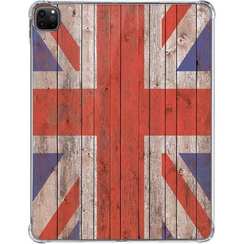 United Kingdom Flag Dark Wood iPad Pro 11in (2024) Clear Case