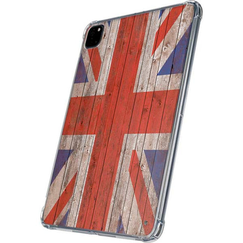 United Kingdom Flag Dark Wood iPad Pro 11in (2024) Clear Case