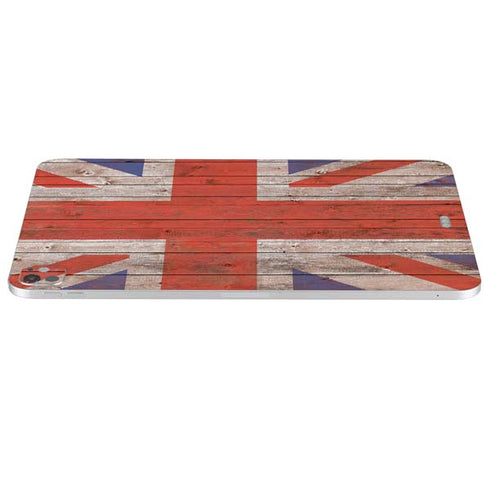 United Kingdom Flag Dark Wood iPad Pro 13in M4 (2024) Skin