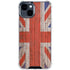 United Kingdom Flag Dark Wood iPhone 15 Clear Case