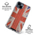 United Kingdom Flag Dark Wood iPhone 15 Clear Case