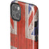 United Kingdom Flag Dark Wood iPhone 15 Impact Case