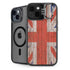 United Kingdom Flag Dark Wood iPhone 15 Plus Kickstand Case