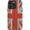 United Kingdom Flag Dark Wood iPhone 15 Pro Impact Case