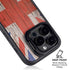 United Kingdom Flag Dark Wood iPhone 15 Pro Kickstand Case