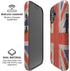 United Kingdom Flag Dark Wood iPhone 16 Magsafe Impact Case