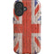 United Kingdom Flag Dark Wood iPhone 16 Plus Magsafe Impact Case