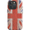 United Kingdom Flag Dark Wood iPhone 16 Pro Impact Case