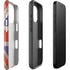 United Kingdom Flag Dark Wood iPhone 16 Pro Max Impact Case
