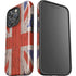 United Kingdom Flag Dark Wood iPhone 16 Pro Max Impact Case