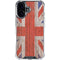 United Kingdom Flag Dark Wood iPhone 17 Clear Case