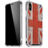 United Kingdom Flag Dark Wood iPhone X/XS Clear Case
