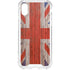 United Kingdom Flag Dark Wood iPhone XS Clear Case