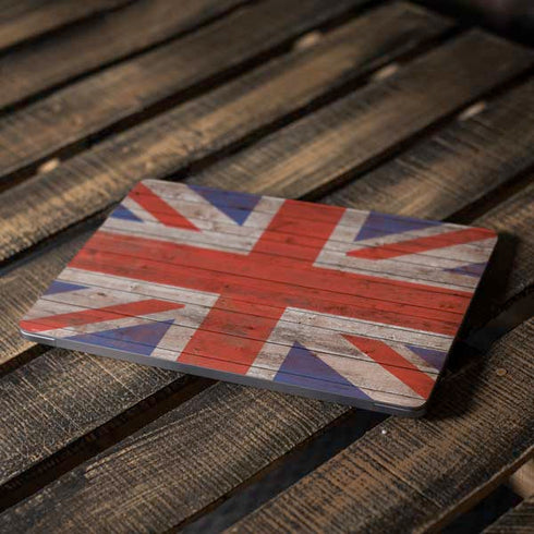 United Kingdom Flag Dark Wood Apple MacBook Air Skin