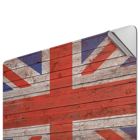United Kingdom Flag Dark Wood Apple MacBook Pro 16-inch Skin