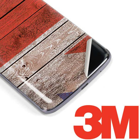 United Kingdom Flag Dark Wood Moto E5 Plus Skin