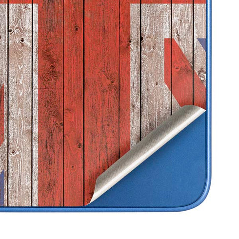 United Kingdom Flag Dark Wood Moto G Play 4G (2024) Skin