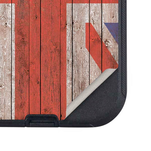 United Kingdom Flag Dark Wood Otterbox Defender iPhone Skin