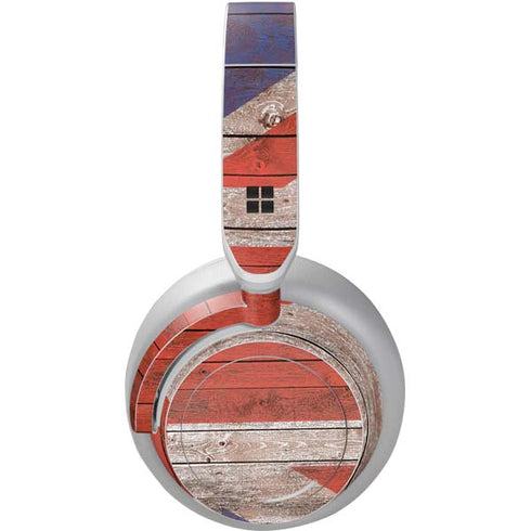 United Kingdom Flag Dark Wood Surface Headphones Skin