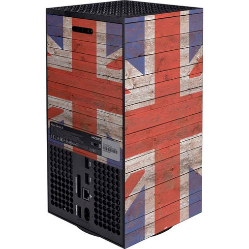 United Kingdom Flag Dark Wood Xbox Series X Bundle Skin