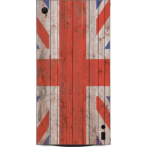 United Kingdom Flag Dark Wood XBox Series X Digital Edition Console Skin