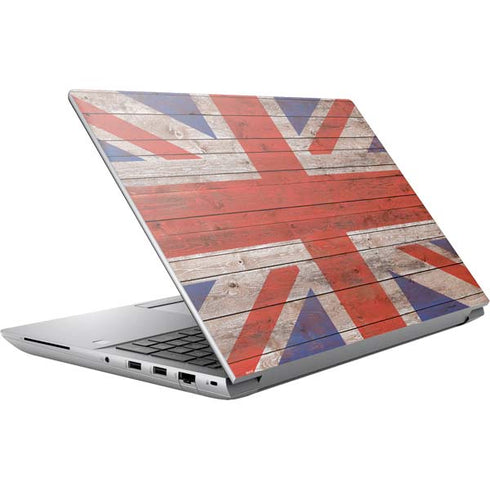 United Kingdom Flag Dark Wood HP ZBook Fury 16 G10 Skin
