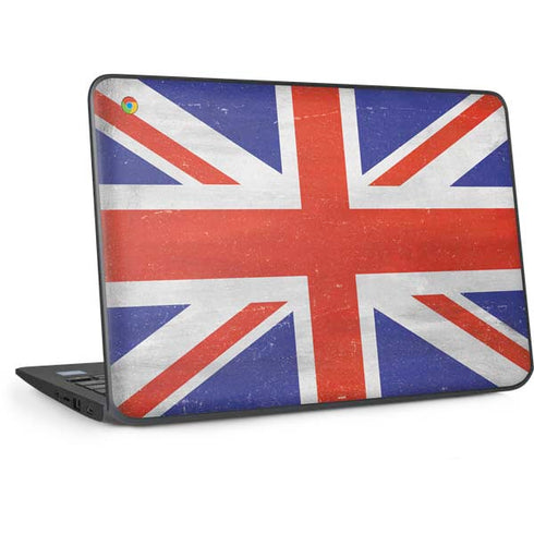 United Kingdom Flag Distressed HP Chromebook Skin