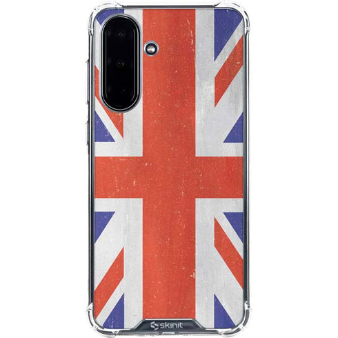 United Kingdom Flag Distressed Galaxy A36 5G Clear Case