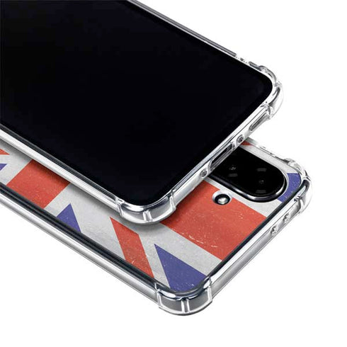 United Kingdom Flag Distressed Galaxy A36 5G Clear Case