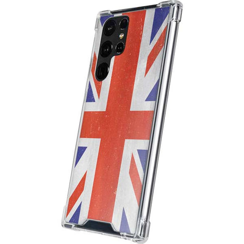 United Kingdom Flag Distressed Galaxy S23 Ultra Clear Case