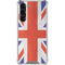 United Kingdom Flag Distressed Galaxy S24 FE Clear Case