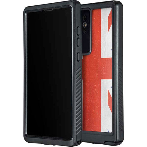 United Kingdom Flag Distressed Galaxy S24 Ultra Waterproof Case