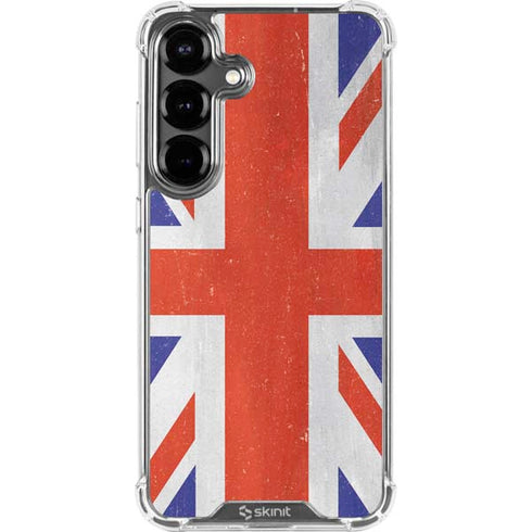 United Kingdom Flag Distressed Galaxy S26 Clear Case