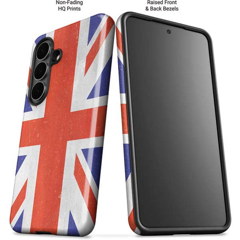 United Kingdom Flag Distressed Galaxy S26 Impact Case