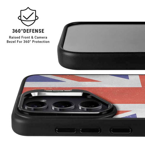 United Kingdom Flag Distressed Galaxy S26 Kickstand Case